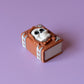 Spellbook with Skull Face Spooky Halloween Fidget Clicker with Wrist Strap or Keychain
