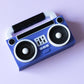Retro 80's Style Boombox Speaker Fidget Clicker with Wrist Strap