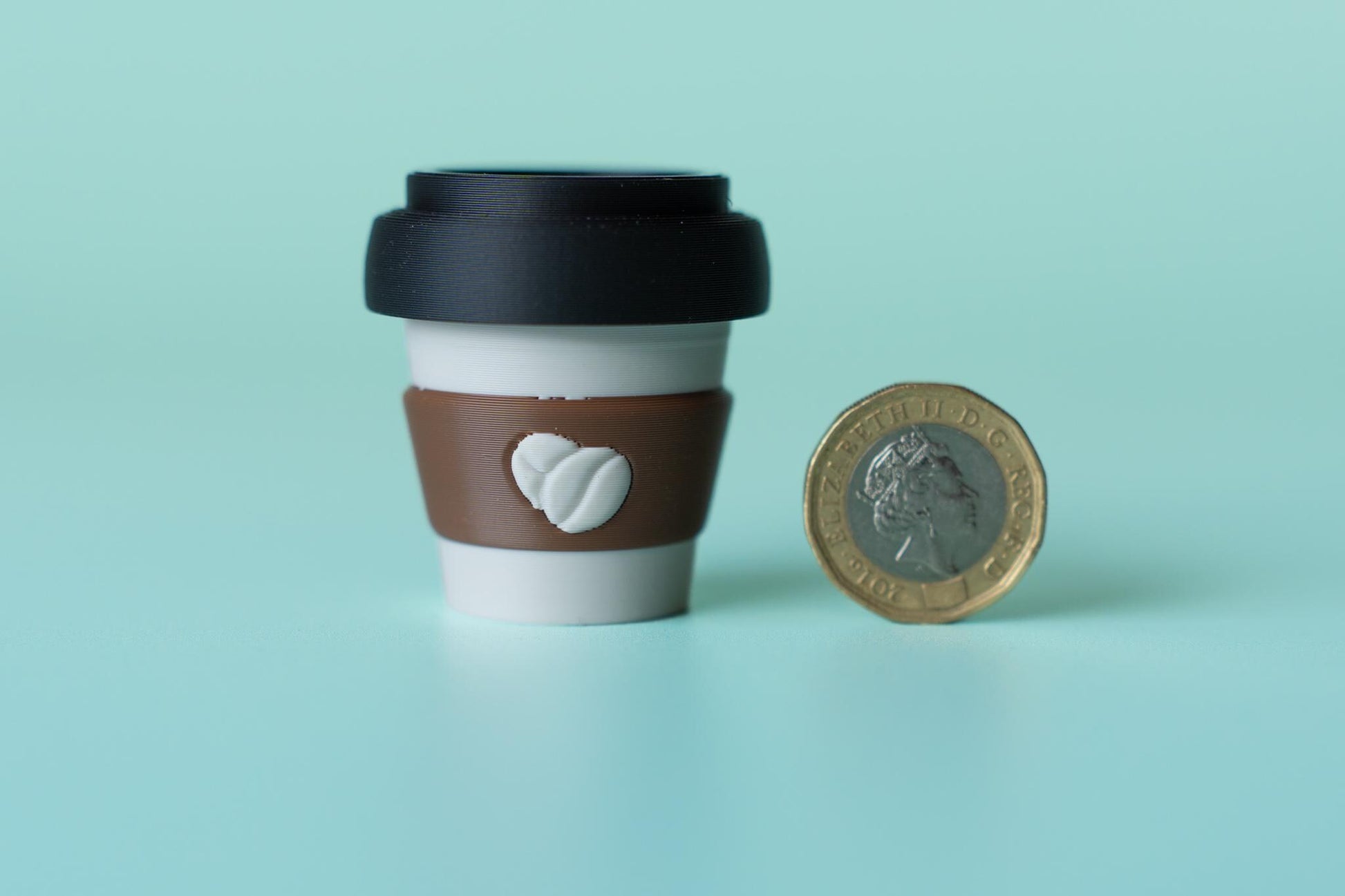 Takeaway Coffee Cup Fidget Clicker with Wrist Strap or Keychain - Happy Tappy Shop