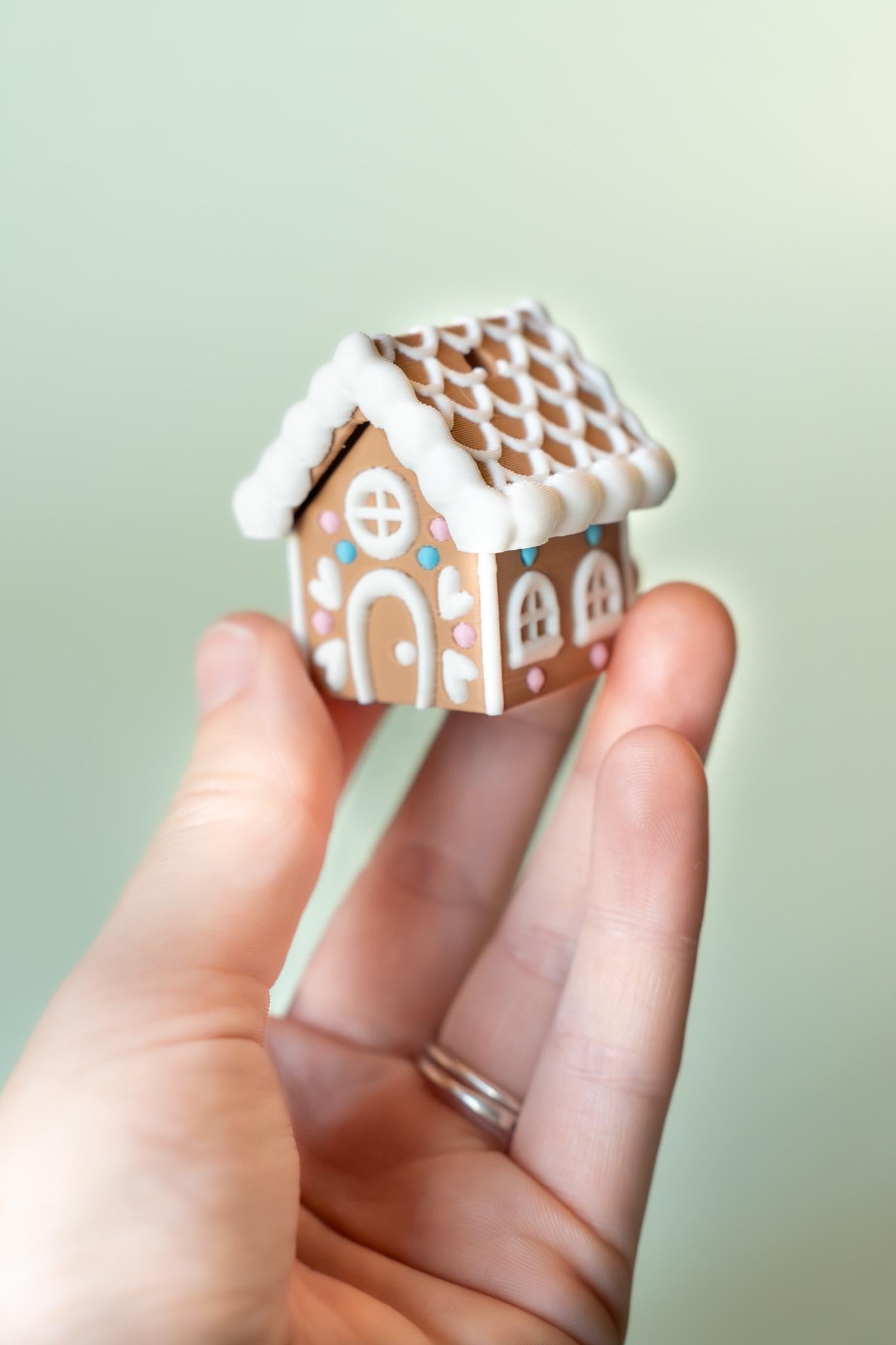 Gingerbread House Festive Fidget Clicker with Wrist Strap or Keychain