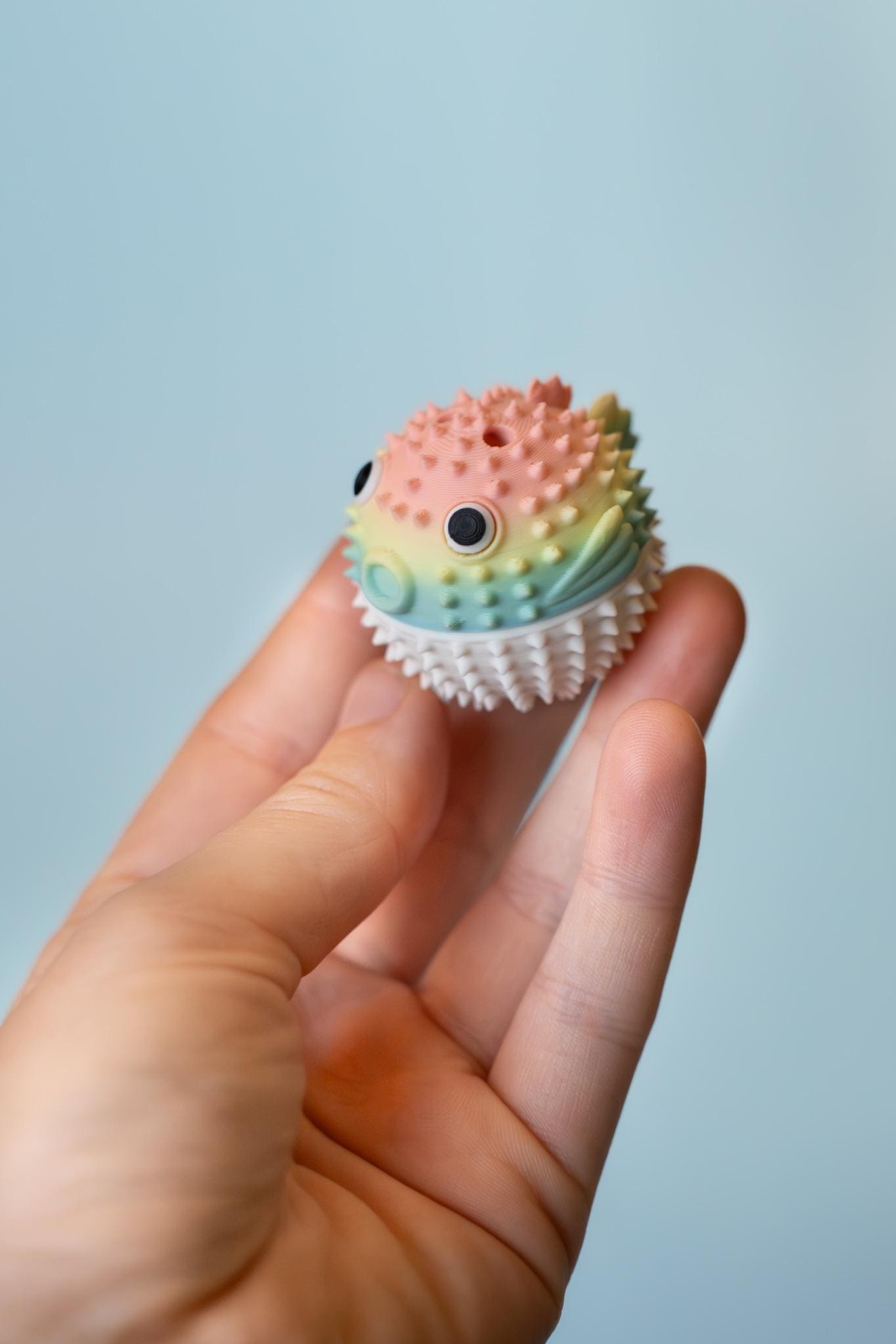 Pufferfish Spiked Sensory Tool with Wrist Strap or Keychain