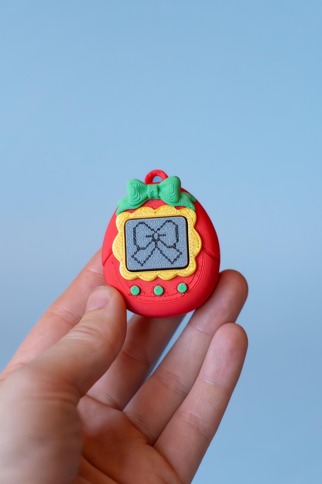 90's Virtual Pet "V-Pet" Fidget Clickers with Wrist Strap or Keychain (Festive Series)