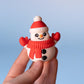 Snowman Festive Fidget Clicker with Wrist Strap or Keychain