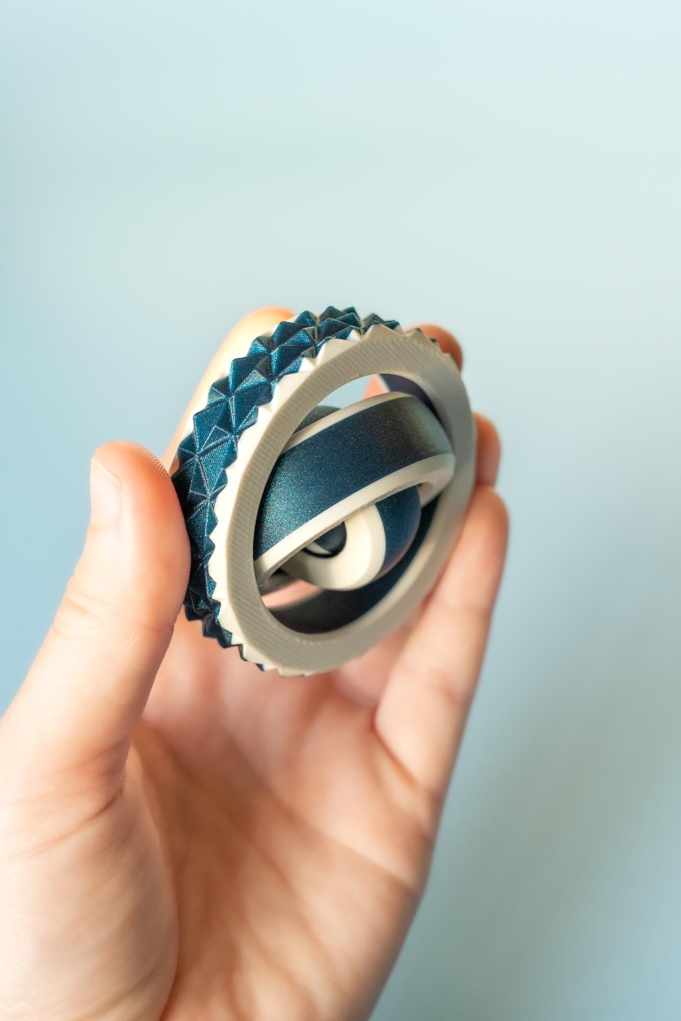 Gyro Fidget Spinner with Soft Spiked Textured Edge