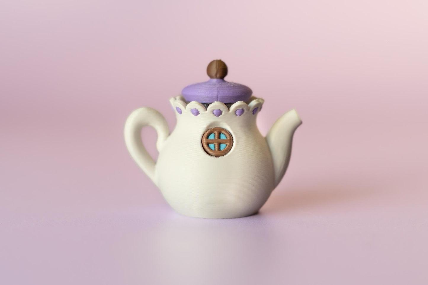 Teapot Cottage Fidget Clicker with Wrist Strap or Keychain