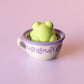 Frog in Teacup Fidget Clicker with Wrist Strap or Keychain