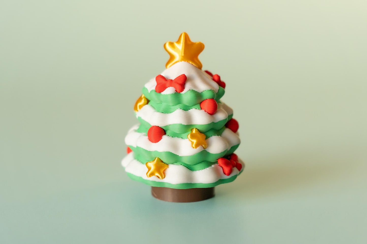 Christmas Tree Festive Fidget Clicker with Wrist Strap or Keychain