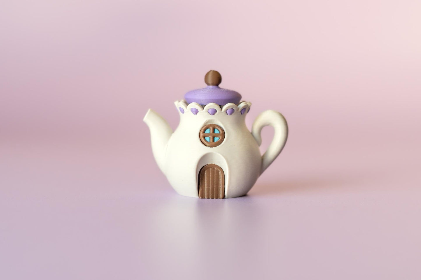 Teapot Cottage Fidget Clicker with Wrist Strap or Keychain