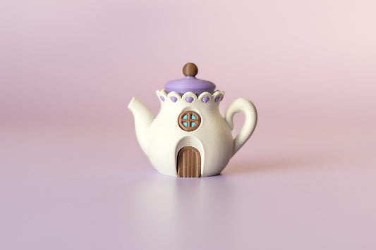 Teapot Cottage Fidget Clicker with Wrist Strap or Keychain