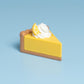 Lemon Cheesecake Slice Fidget Clicker with Wrist Strap or Keychain