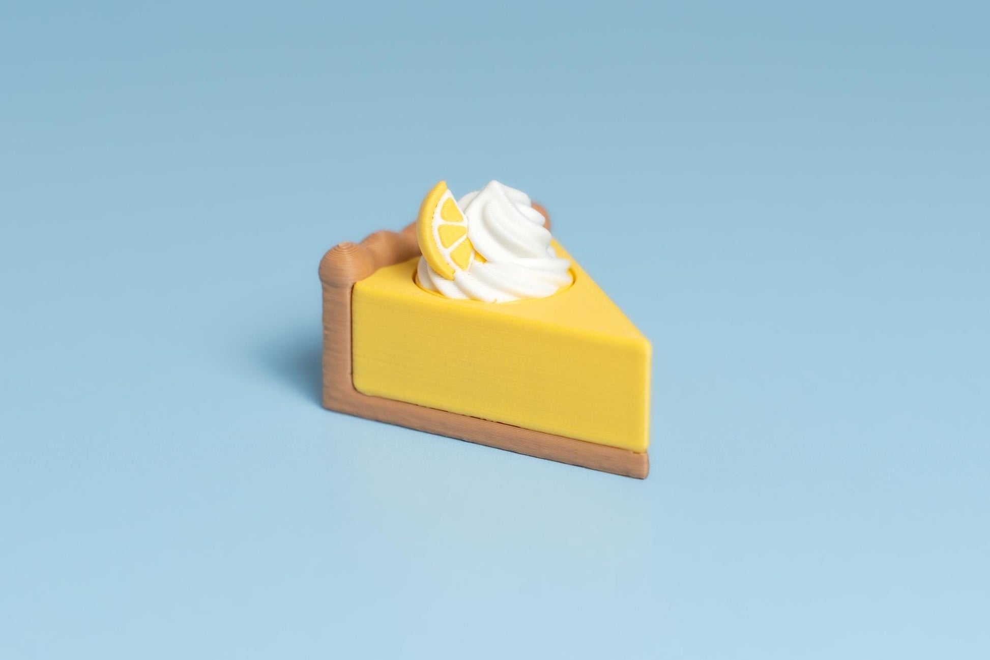 Lemon Cheesecake Slice Fidget Clicker with Wrist Strap or Keychain