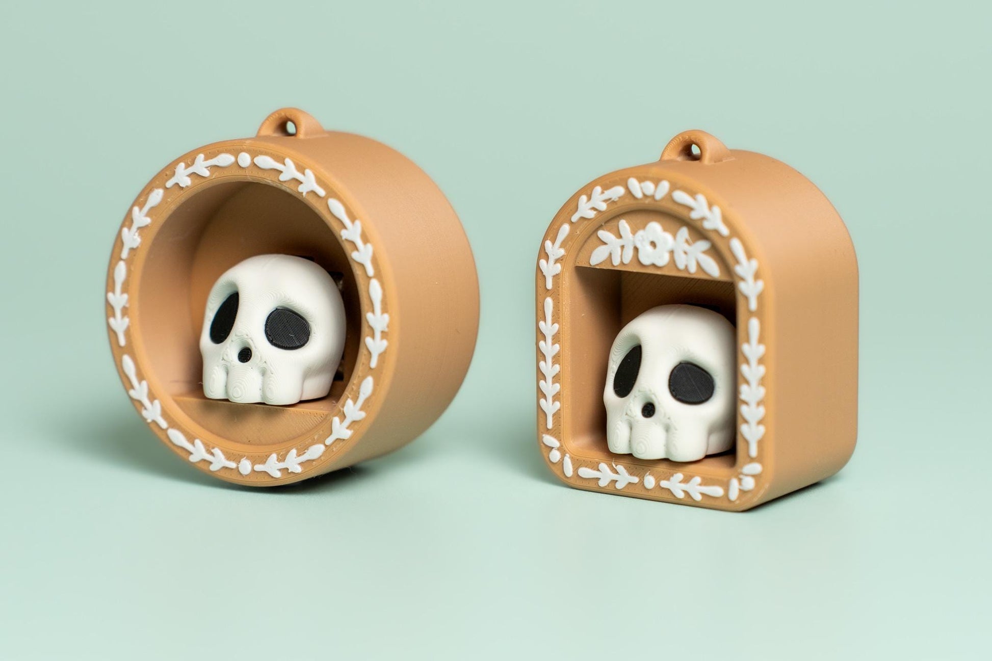 Mini Book Nook with Skull Feature Fidget Clicker with Wrist Strap or Keychain