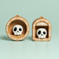 Mini Book Nook with Skull Feature Fidget Clicker with Wrist Strap or Keychain