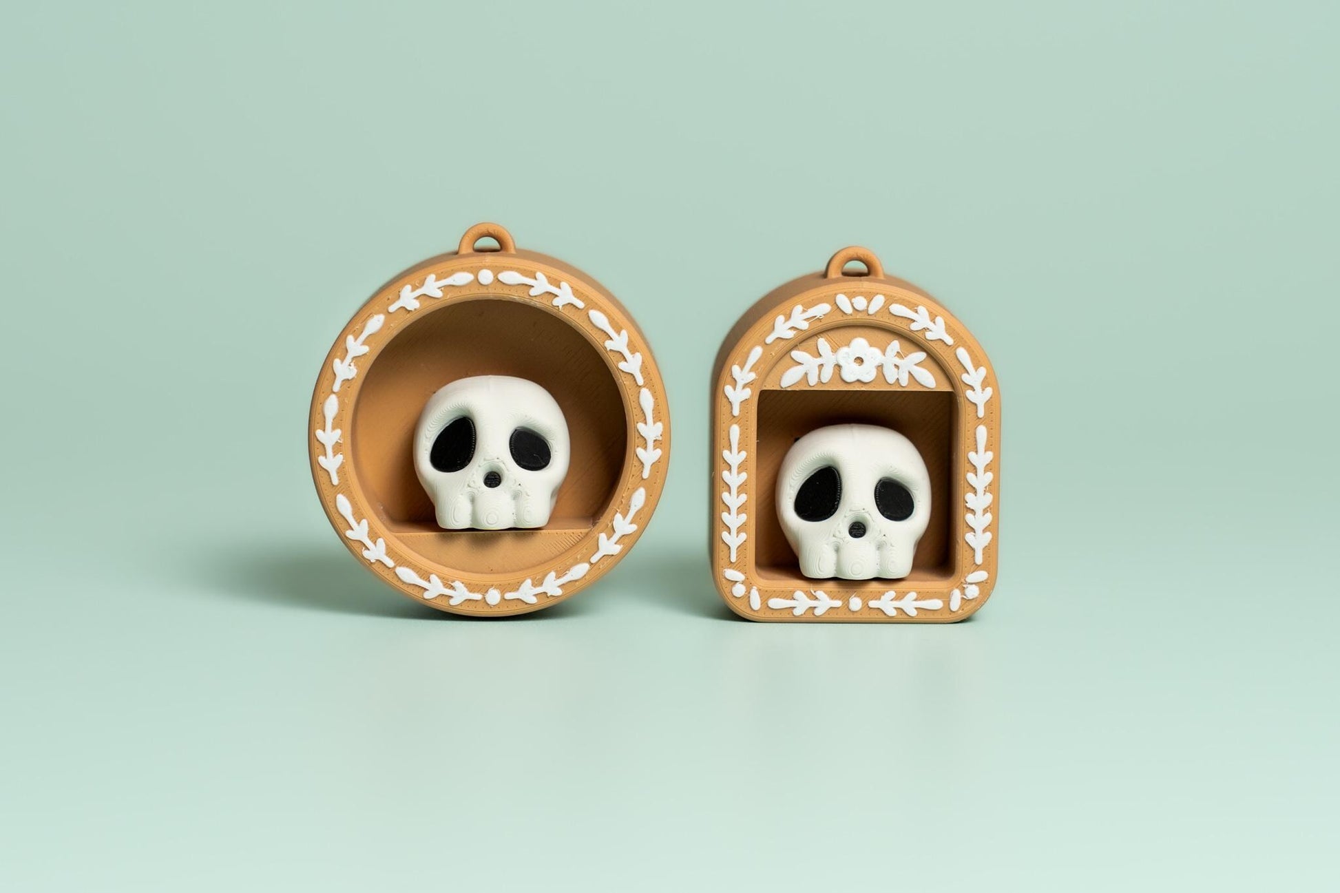 Mini Book Nook with Skull Feature Fidget Clicker with Wrist Strap or Keychain