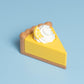 Lemon Cheesecake Slice Fidget Clicker with Wrist Strap or Keychain