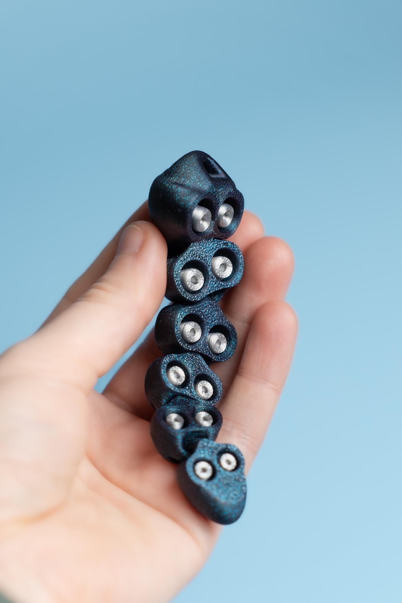 Tentacle Tactile Flexi Fidget with Wrist Strap or Keychain