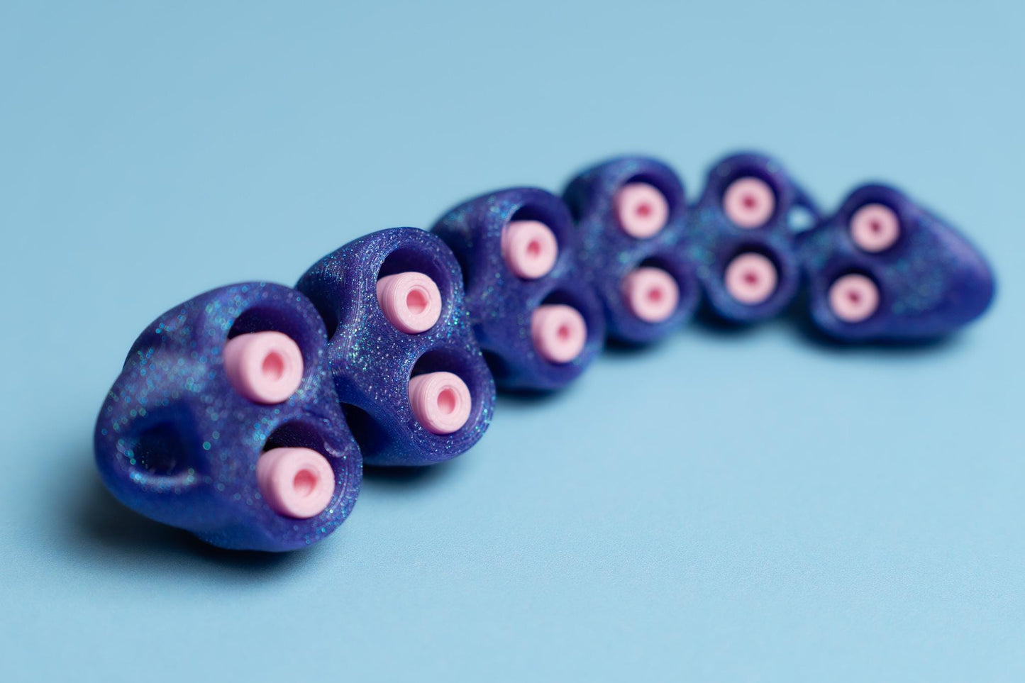 Tentacle Tactile Flexi Fidget with Wrist Strap or Keychain
