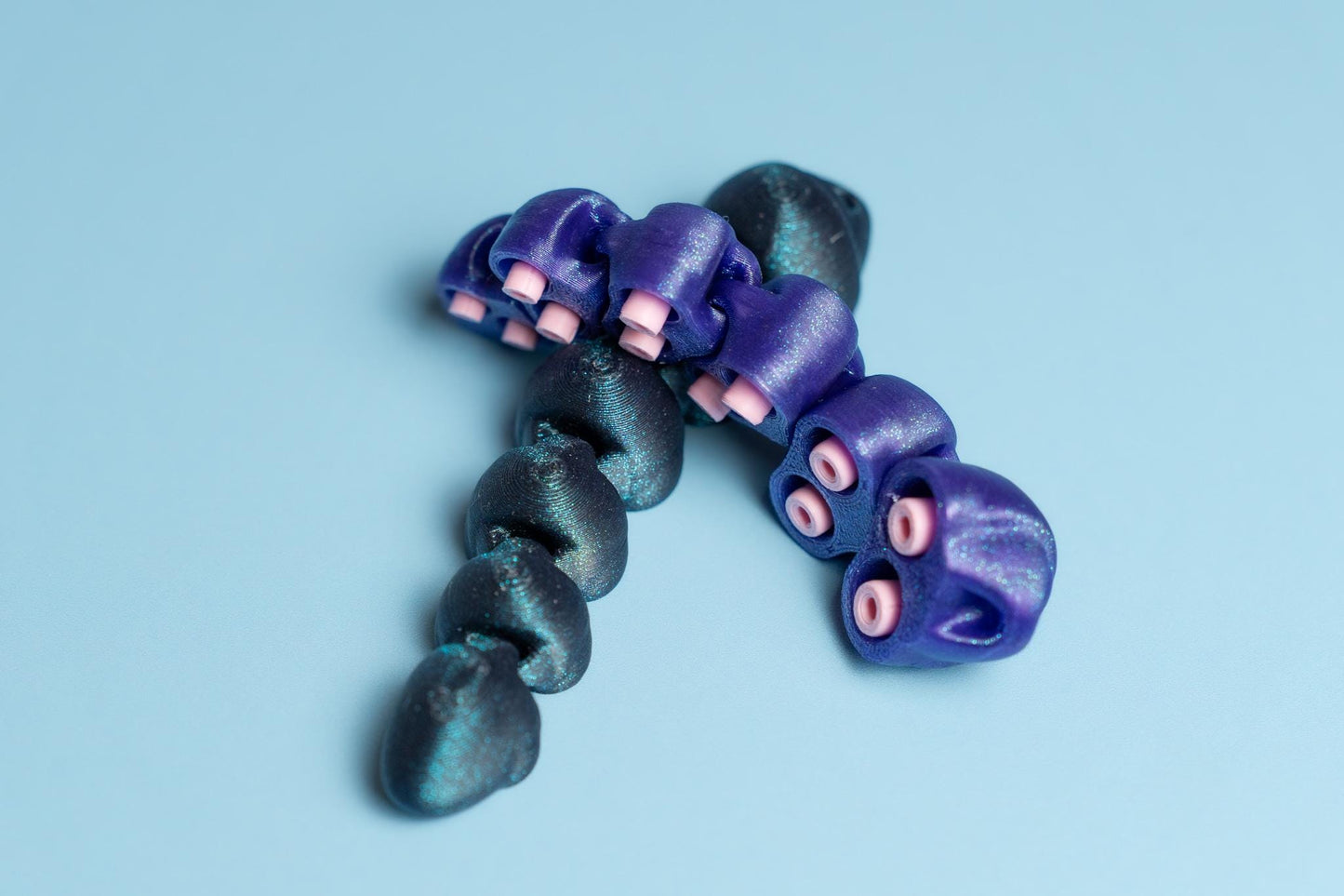 Tentacle Tactile Flexi Fidget with Wrist Strap or Keychain