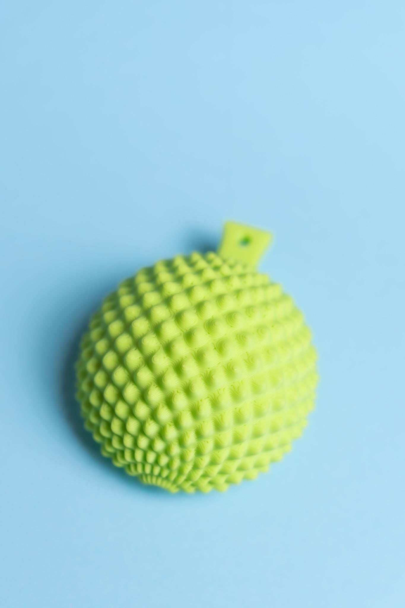 Durian Fruit Fidget Clicker with Wrist Strap or Keychain