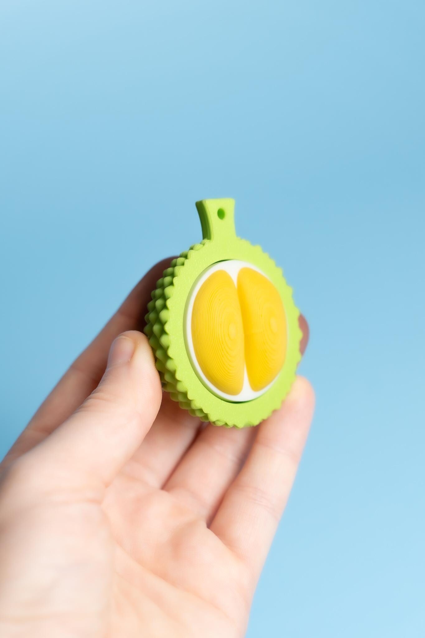 Durian Fruit Fidget Clicker with Wrist Strap or Keychain