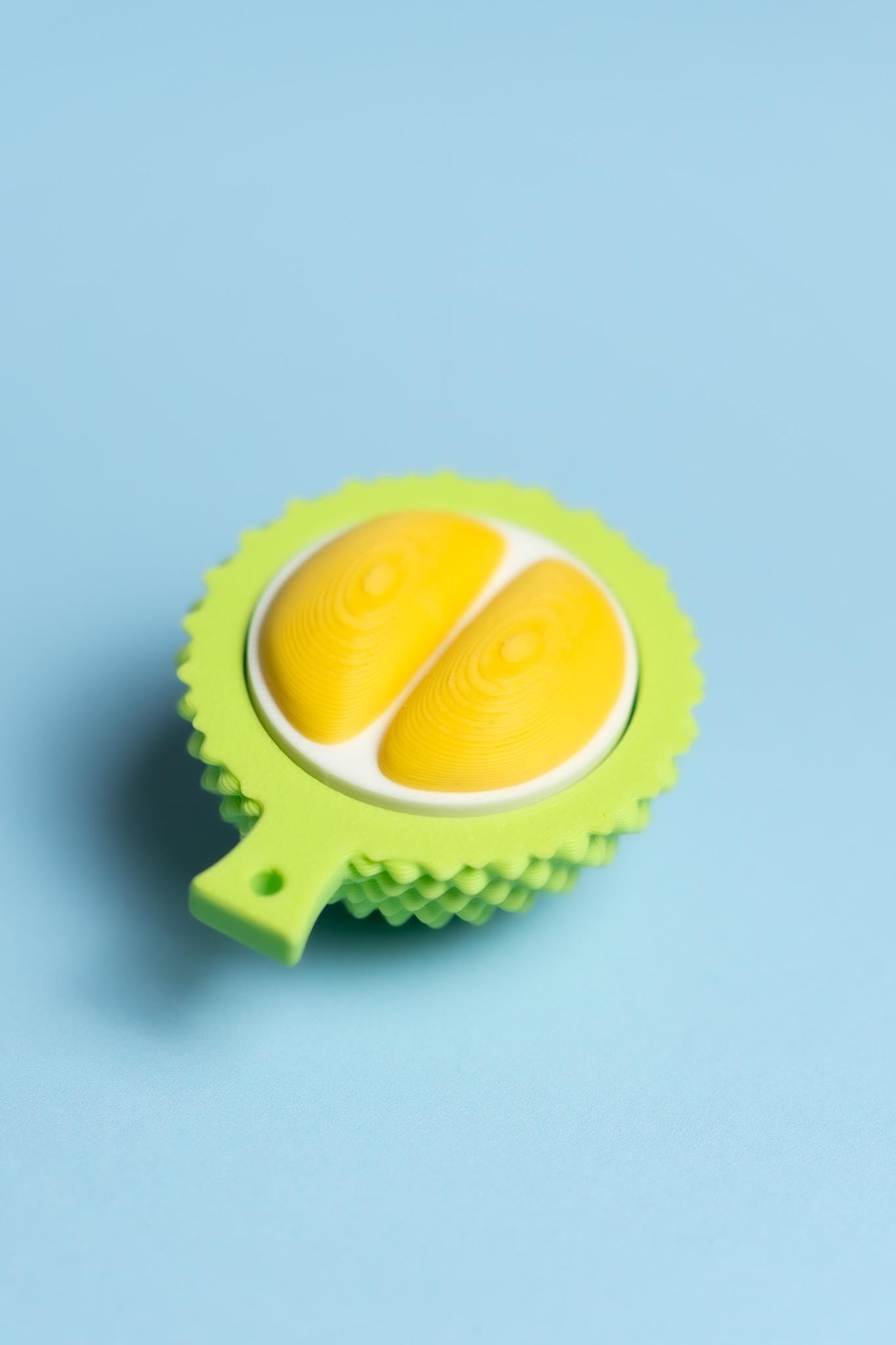 Durian Fruit Fidget Clicker with Wrist Strap or Keychain