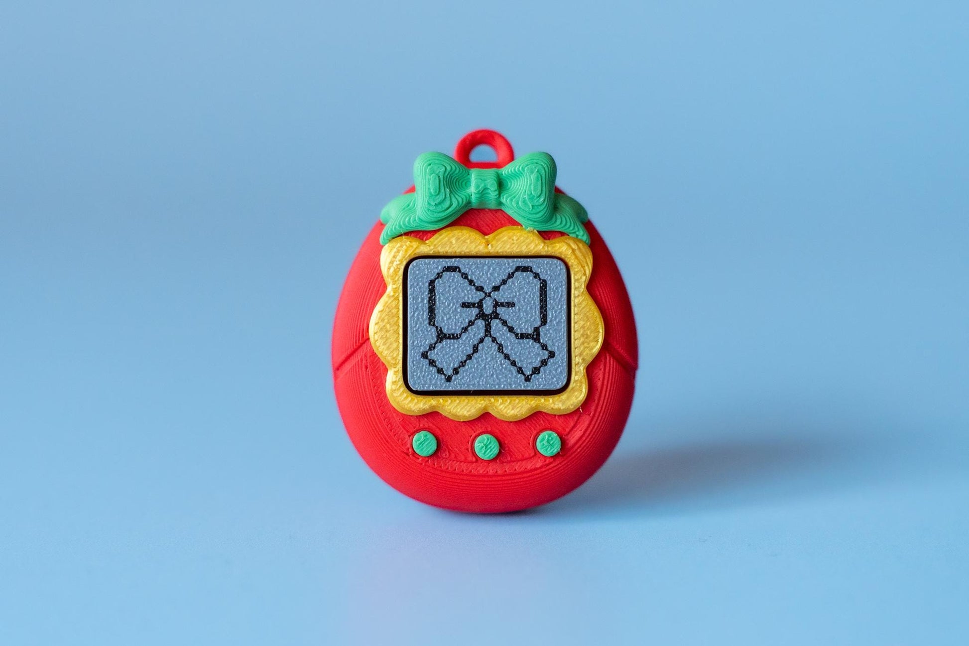 90's Virtual Pet "V-Pet" Fidget Clickers with Wrist Strap or Keychain (Festive Series)