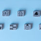 90's Virtual Pet "V-Pet" Fidget Clickers with Wrist Strap or Keychain (Festive Series)