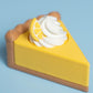 Lemon Cheesecake Slice Fidget Clicker with Wrist Strap or Keychain