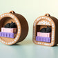 Mini Book Nook with Stack of Books & Cat Fidget Clicker with Wrist Strap or Keychain