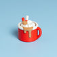 Hot Chocolate & Marshmallows Fidget Clicker with Wrist Strap or Keychain