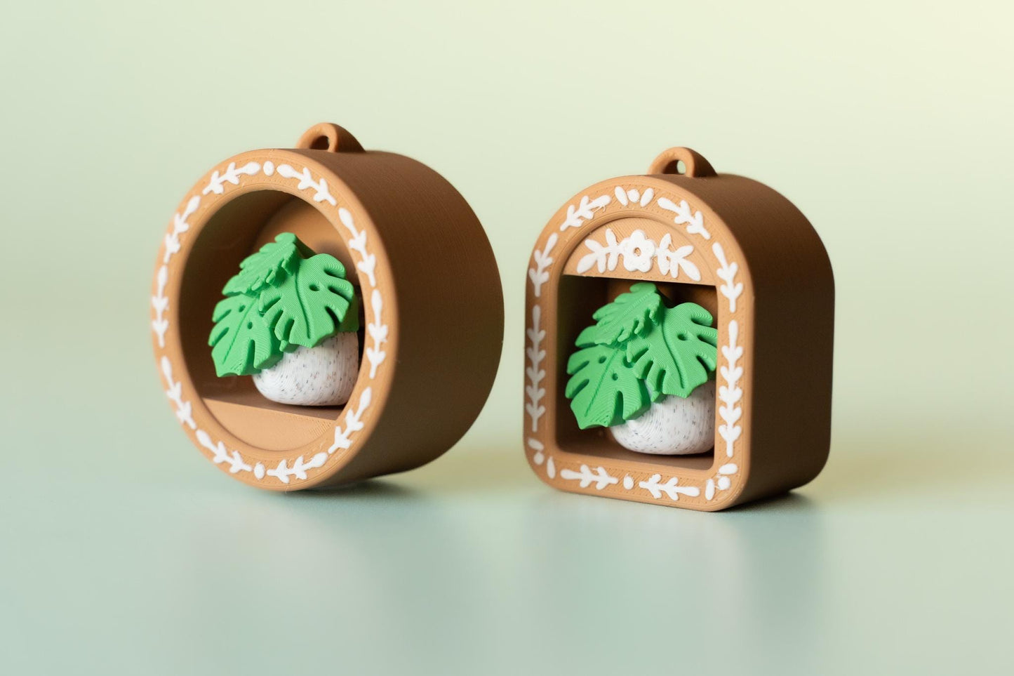 Mini Book Nook with Monstera Feature Fidget Clicker with Wrist Strap or Keychain