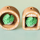 Mini Book Nook with Monstera Feature Fidget Clicker with Wrist Strap or Keychain