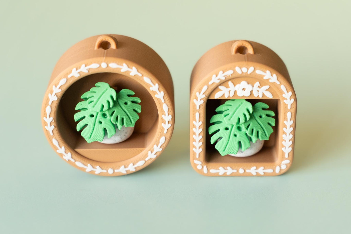 Mini Book Nook with Monstera Feature Fidget Clicker with Wrist Strap or Keychain
