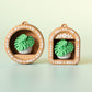 Mini Book Nook with Monstera Feature Fidget Clicker with Wrist Strap or Keychain