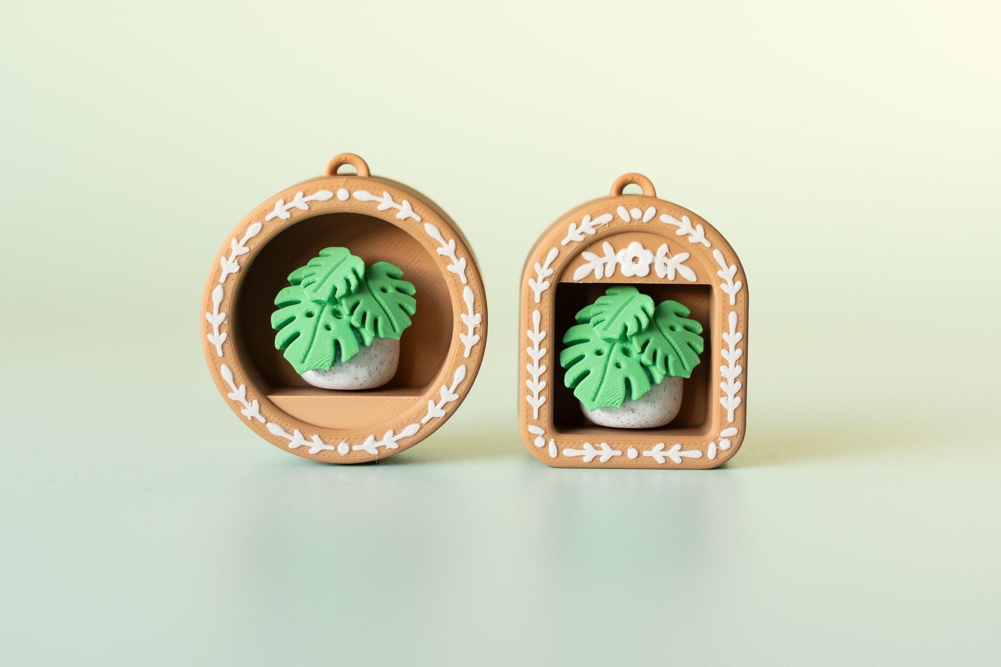 Mini Book Nook with Monstera Feature Fidget Clicker with Wrist Strap or Keychain
