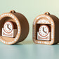 Mini Book Nook with Antique Clock Feature Fidget Clicker with Wrist Strap or Keychain