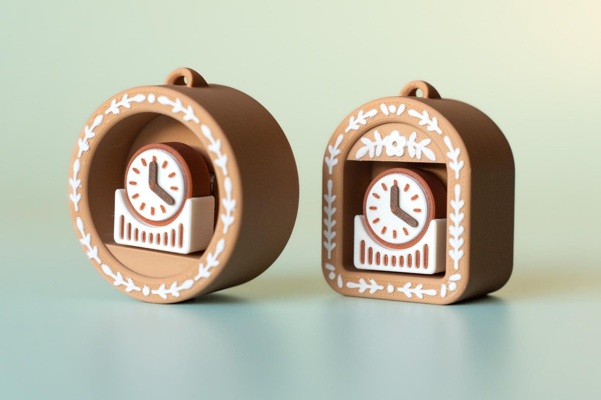 Mini Book Nook with Antique Clock Feature Fidget Clicker with Wrist Strap or Keychain