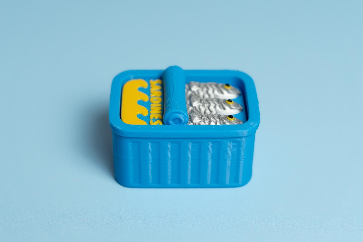 Sardine's Tin Fidget Clicker with Wrist Strap or Keychain
