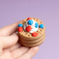Waffle Stack with Fruit & Whipped Cream Fidget Clicker with Wrist Strap or Keychain
