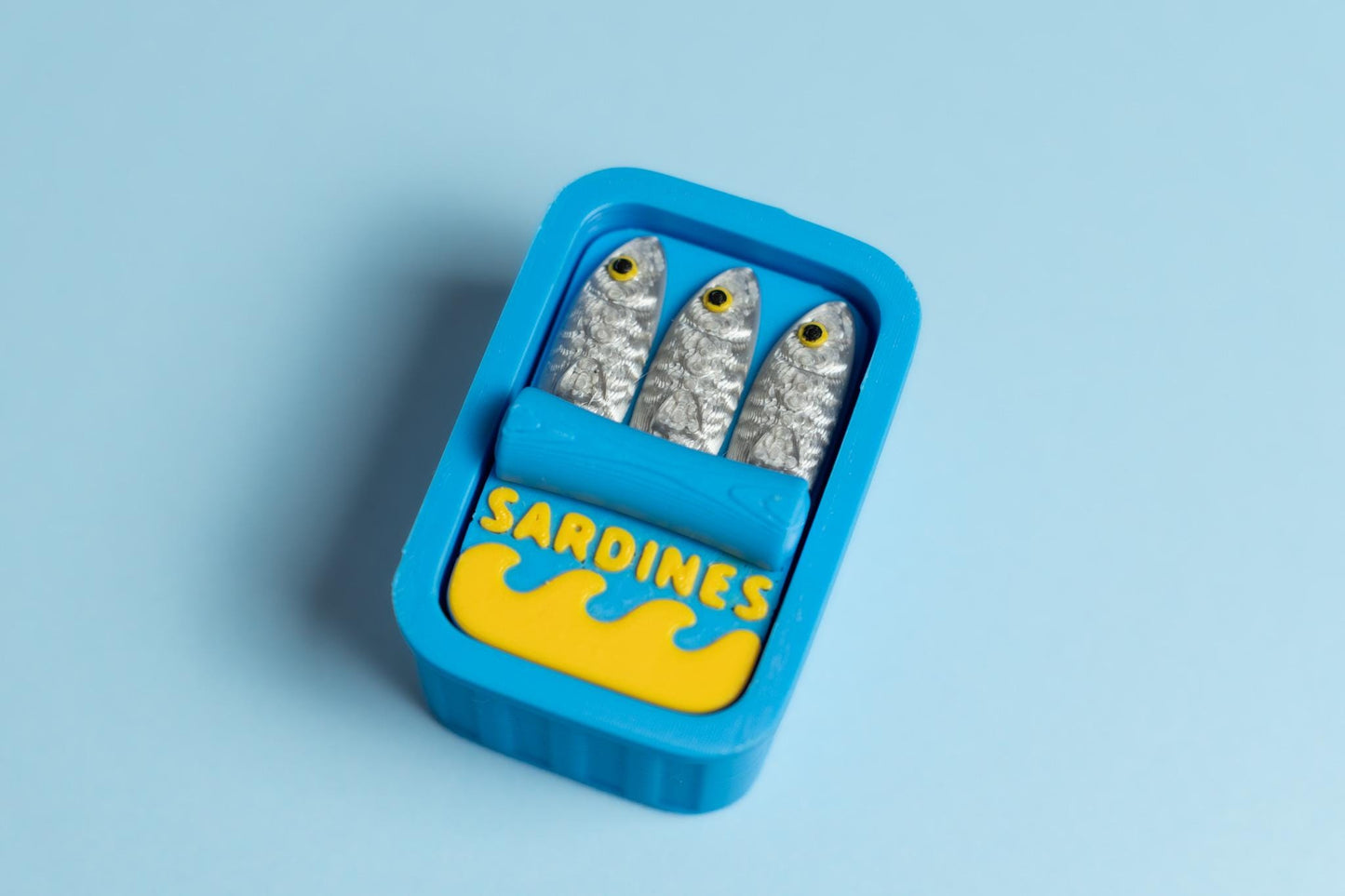 Sardine's Tin Fidget Clicker with Wrist Strap or Keychain