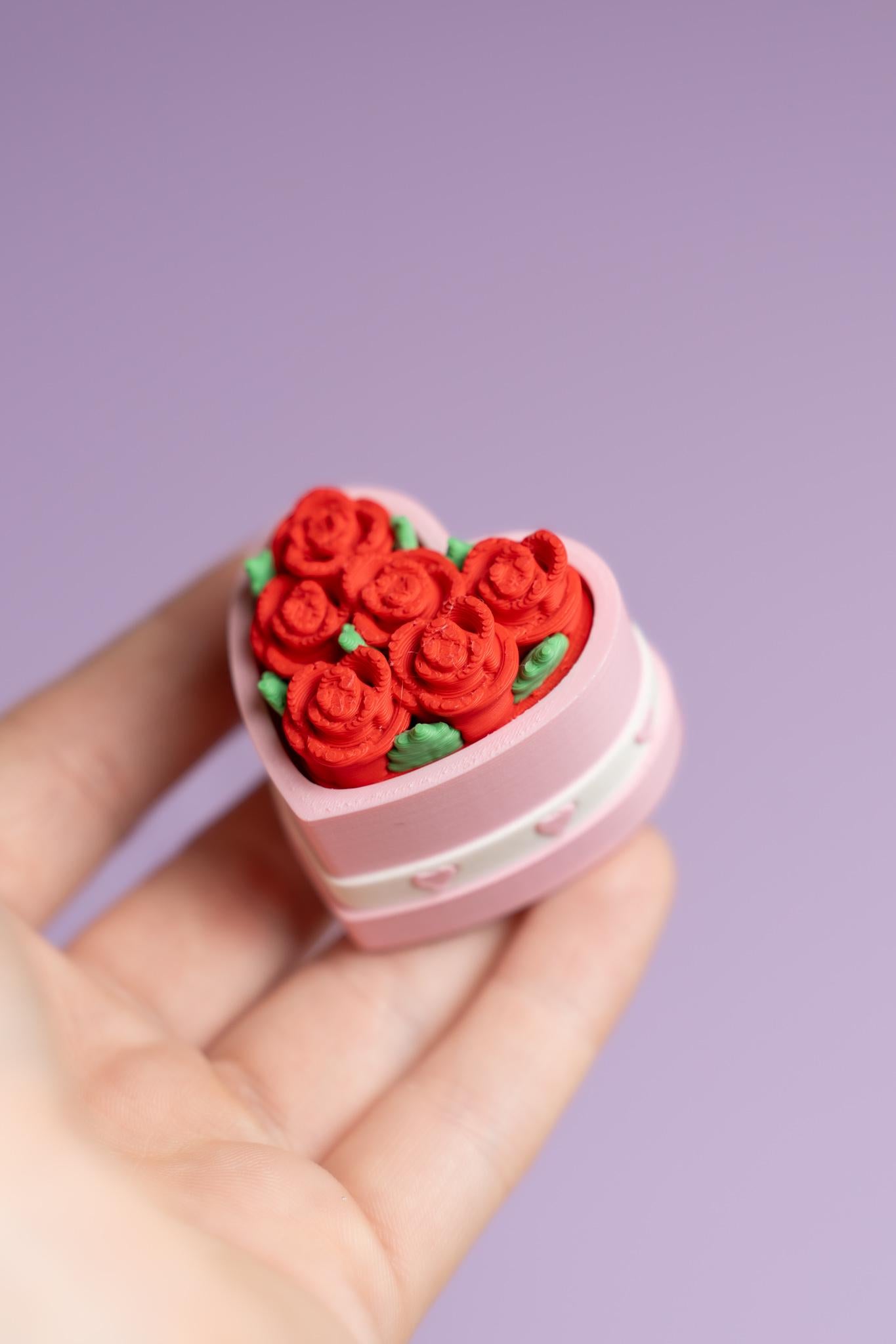 Box of Rose's Valentines Fidget Clicker with Wrist Strap or Keychain