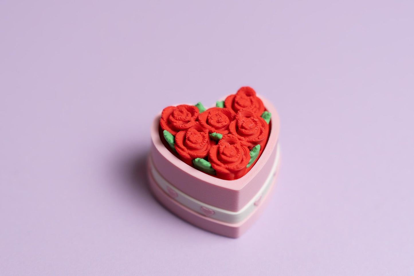 Box of Rose's Valentines Fidget Clicker with Wrist Strap or Keychain