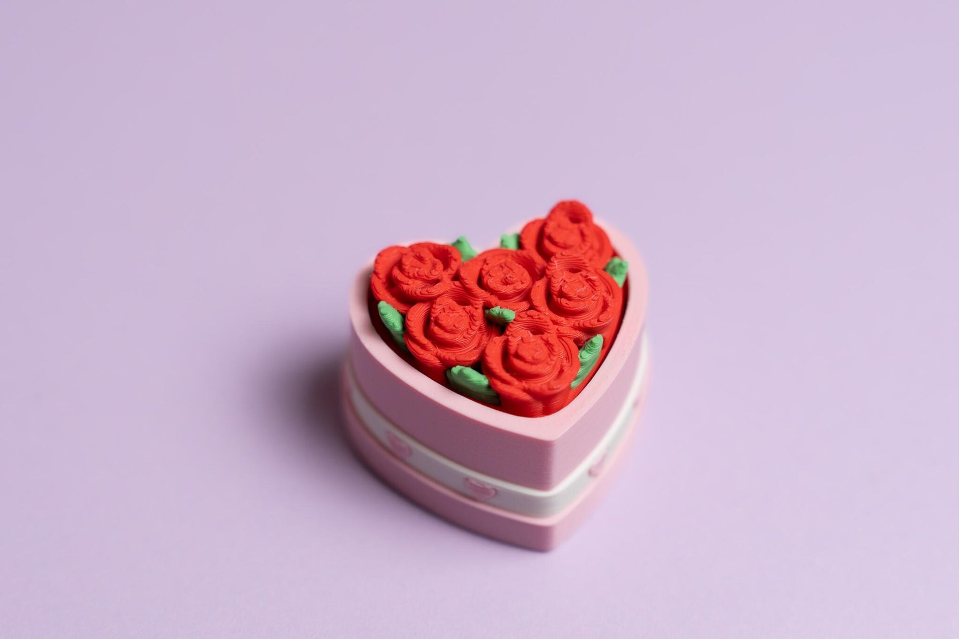 Box of Rose's Valentines Fidget Clicker with Wrist Strap or Keychain