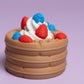 Waffle Stack with Fruit & Whipped Cream Fidget Clicker with Wrist Strap or Keychain