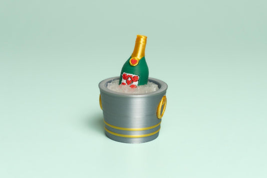 Wine Bucket with Ice Valentines Fidget Clicker with Wrist Strap or Keychain