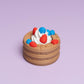 Waffle Stack with Fruit & Whipped Cream Fidget Clicker with Wrist Strap or Keychain
