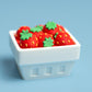 Punnet of Strawberries Fidget Clicker with Wrist Strap or Keychain