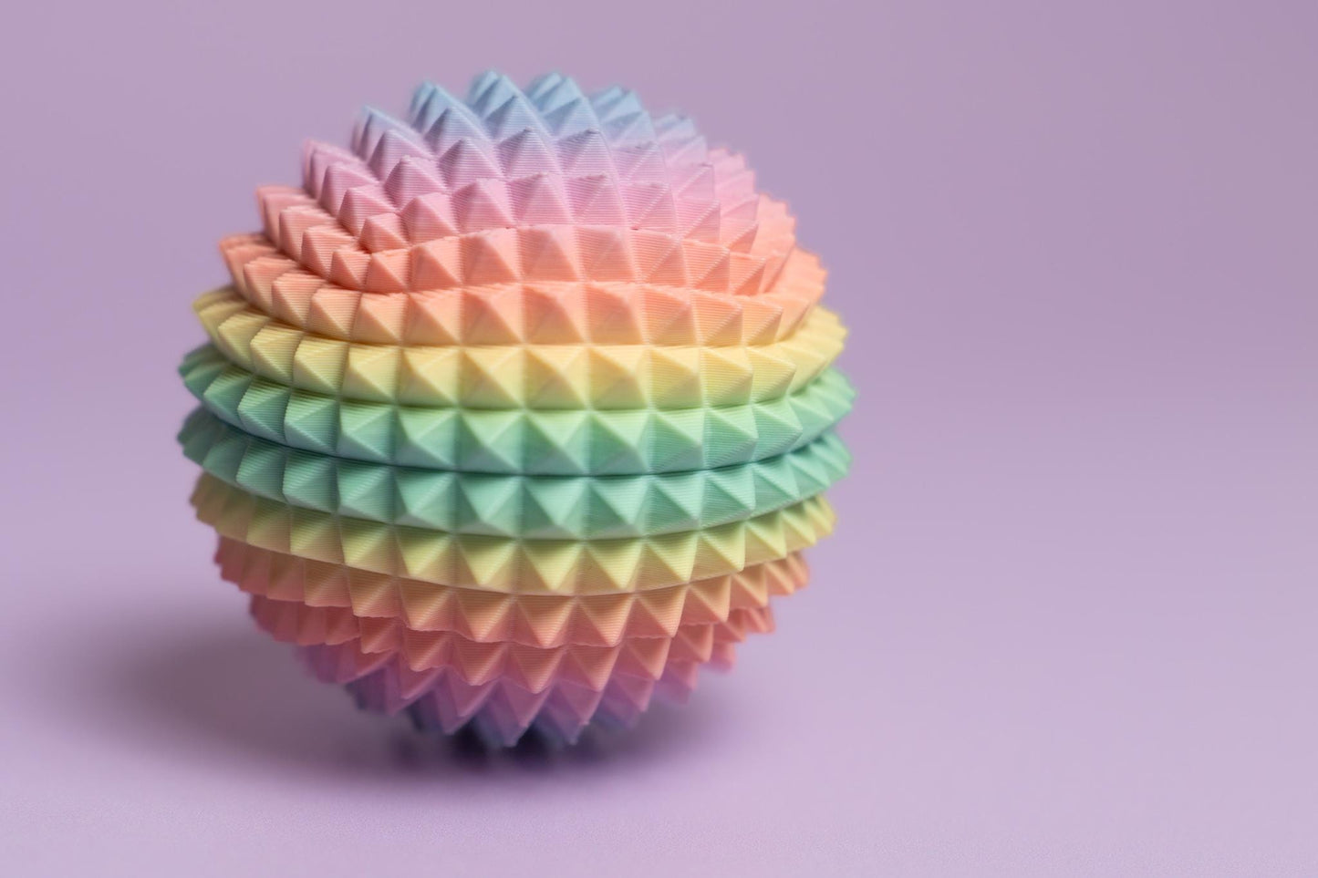 Spiked Sensory Rainbow Fidget Sphere - Palm Sized Sensory Stim Tool