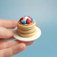 Soufflé Pancake Stack with Fruit & Cream Fidget Clicker with Wrist Strap or Keychain