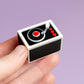 Vinyl Record Box with Hearts Valentines Fidget Clicker with Keychain or Wrist Strap